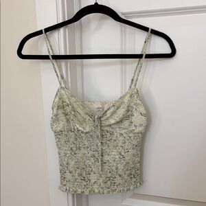Wilfred Floral Green Smocked Cami Top